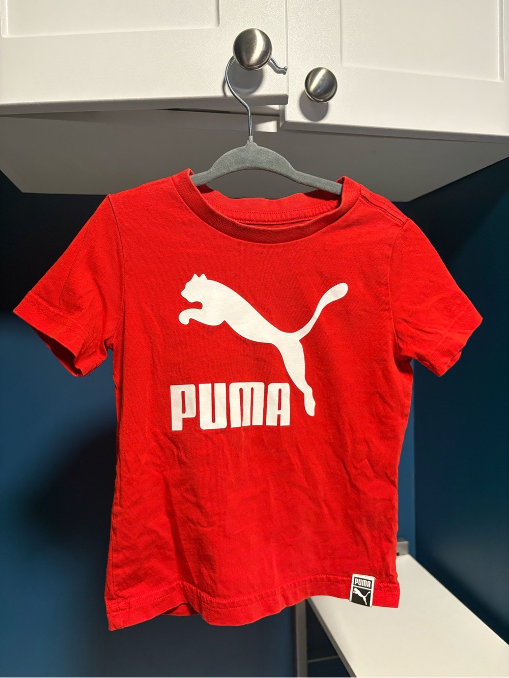 Puma Red Tee with White Puma Logo